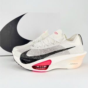 Nike Air Zoom Alphafly 3 White & Black Running Shoes Men’s Size 9 / EU 42.5